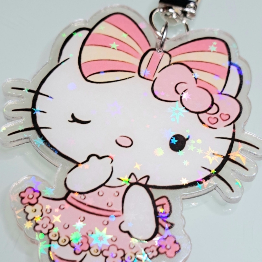 Sanrio Hello Kitty Keychain Purse Backpack Charm Clip - Picture 3 of 3